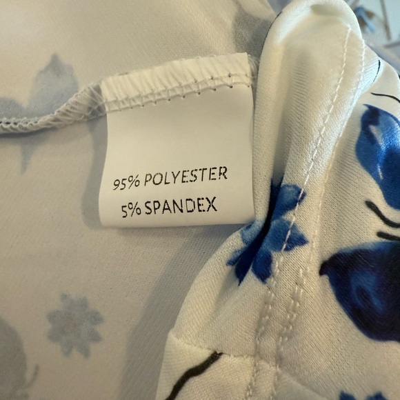 LBisse Blue Floral Midi Dress – Size 1X (NWT) Super Soft Stretchy Feminine Cutie - Picture 8 of 9